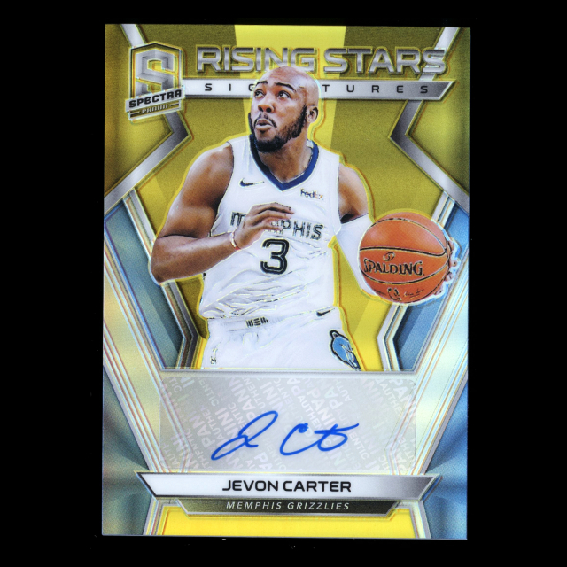 Jevon Carter RC 2018-19 Spectra Rising Stars Signatures Gold Grizzlies 06/10