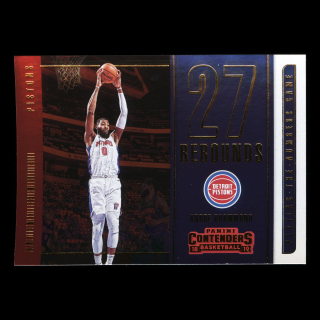 Andre Drummond 2018-19 Contenders Playing the Numbers Game Pistons