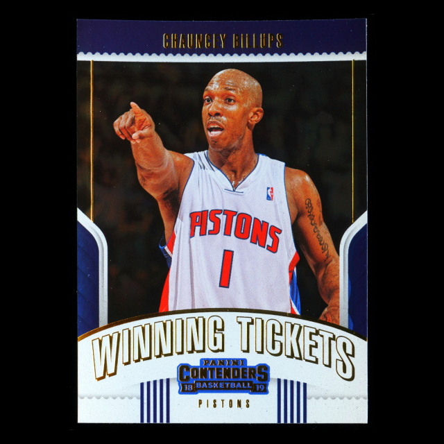 Chauncey Billups 2018-19 Contenders Winning Tickets Pistons