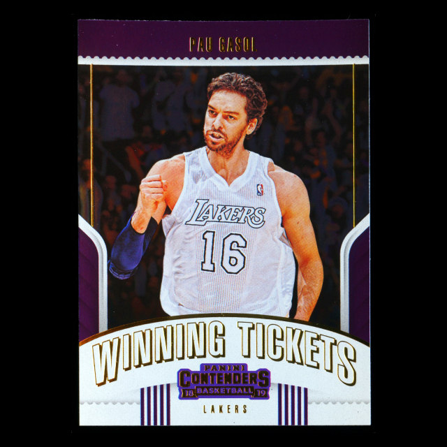 Pau Gasol 2018-19 Contenders Winning Tickets Lakers