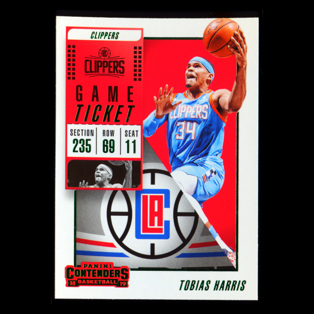 Tobias Harris 2018-19 Contenders Game Ticket Green Clippers