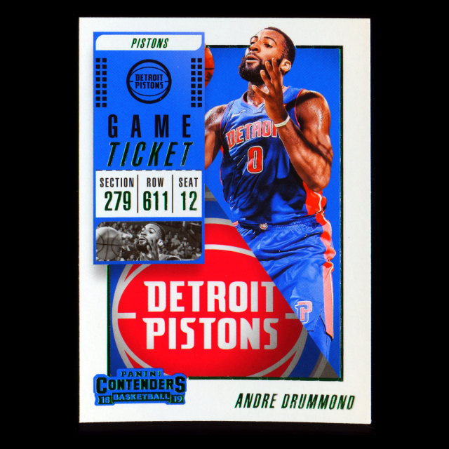 Andre Drummond 2018-19 Contenders Game Ticket Green Pistons
