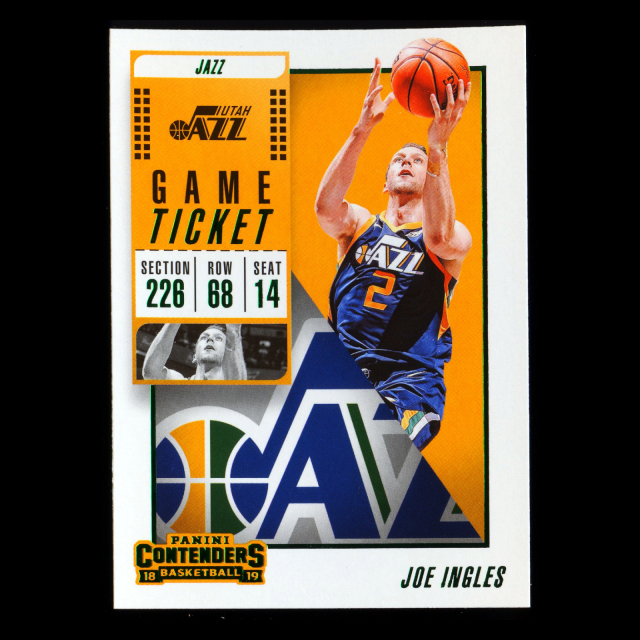 Joe Ingles 2018-19 Contenders Game Ticket Green Jazz