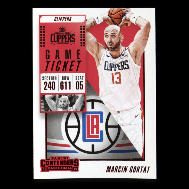 Marcin Gortat 2018-19 Contenders Game Ticket Red Clippers