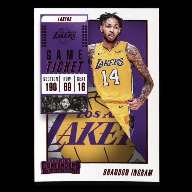Brandon Ingram 2018-19 Contenders Game Ticket Red Lakers
