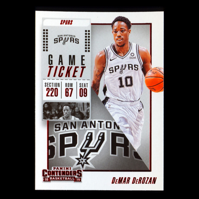 DeMar DeRozan 2018-19 Contenders Game Ticket Red Spurs