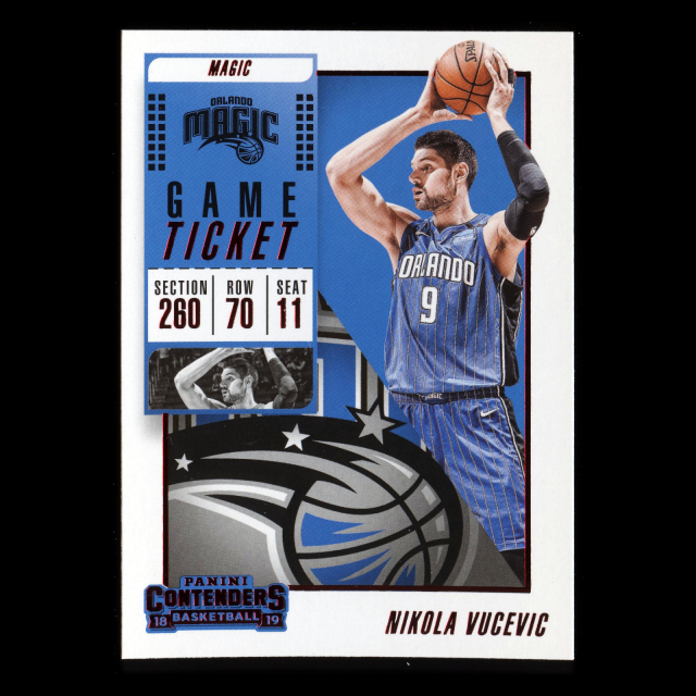 Nikola Vucevic 2018-19 Contenders Game Ticket Red Magic
