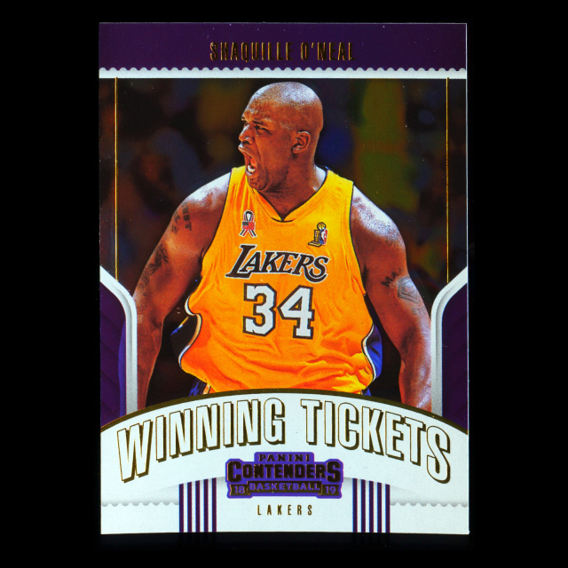 Shaquille O'Neal 2018-19 Panini Contenders Winning Tickets Lakers