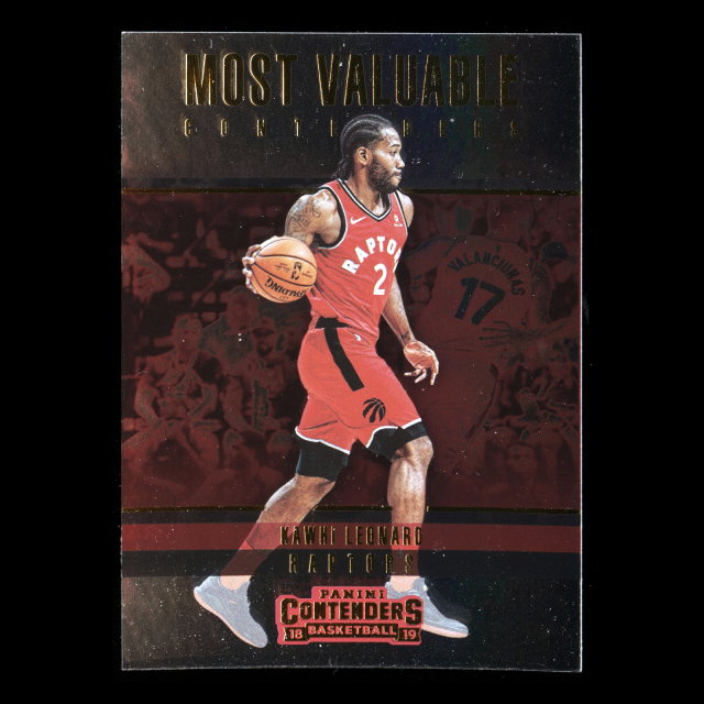Kawhi Leonard 2018-19 Panini Contenders Most Valuable Contenders Raptors