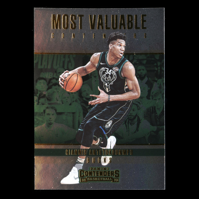 Giannis Antetokounmpo 2018-19 Panini Contenders Most Valuable Contenders Bucks