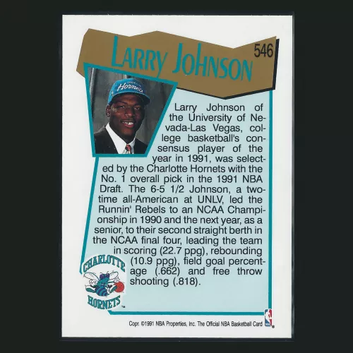 Larry Johnson RC 1991-92 Hoops Rookie Hornets
