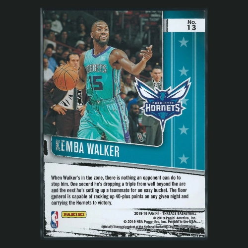 Kemba Walker 2018-19 Threads Floor Generals Hornets 055/199