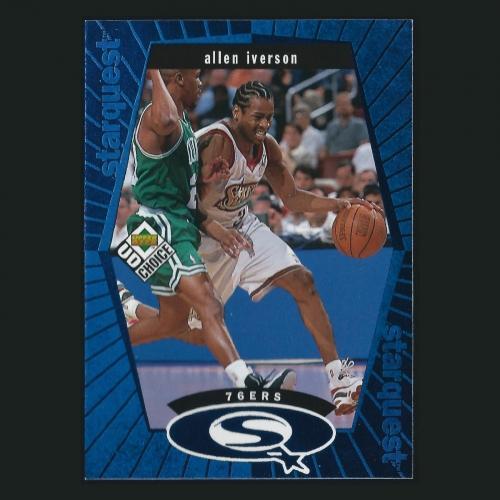 Allen Iverson 1998-99 UD Choice Starquest Blue 76ers