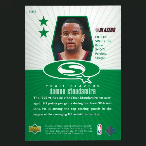 Damon Stoudamire 1998-99 UD Choice Starquest Green Trail Blazers