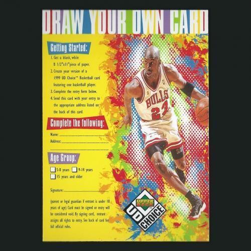Michael Jordan 1998-99 UD Choice Draw Your Own Card Bulls