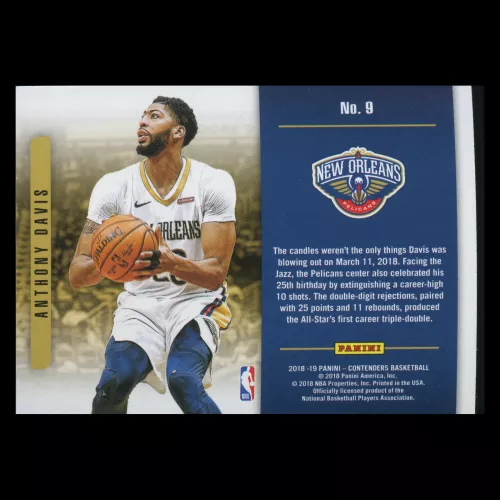 Anthony Davis 2018-19 Contenders Playing the Numbers Game Pelicans