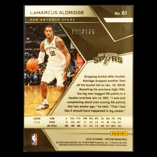 LaMarcus Aldridge 2018-19 Spectra Spurs 129/175