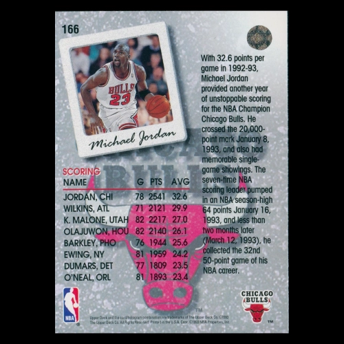 Michael Jordan 1993-94 Upper Deck Season Leaders Bulls