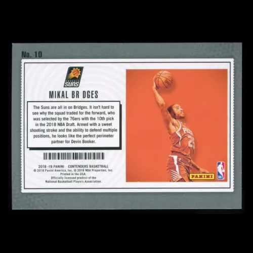 Mikal Bridges 2018-19 Contenders Lottery Ticket Suns