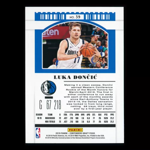 Luka Doncic 2019 Contenders Draft Picks Season Ticket Mavericks