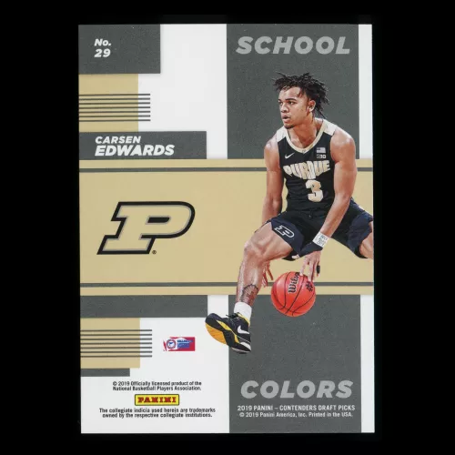 Carsen Edwards RC 2019 Contenders Draft Picks Rookie School Colors Boilermakers/Celtics