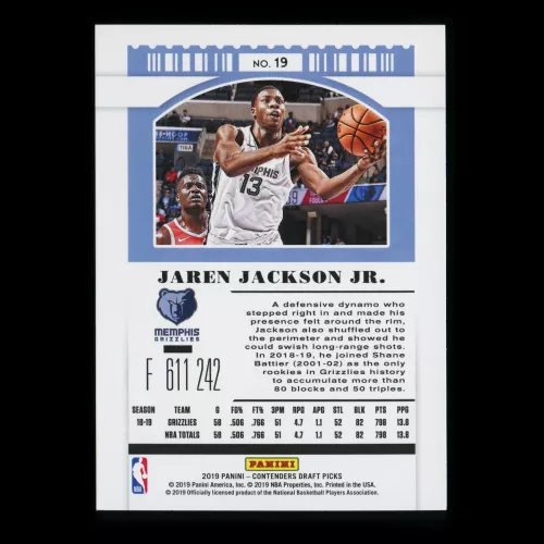 Jaren Jackson Jr. 2019 Contenders Draft Picks Season Ticket Grizzlies