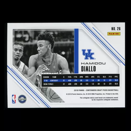 Hamidou Diallo RC 2018 Contenders Draft Picks Rookie Game Day Ticket Thunder