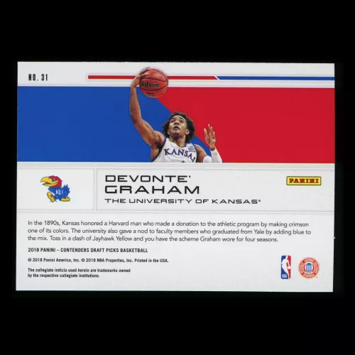 DeVonte Graham 2018-19 Contenders Draft Picks School Colors Wildcats/Hornets