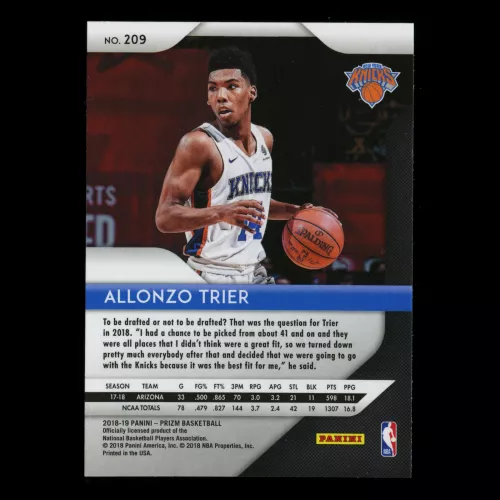 Allonzo Trier RC 2018-19 Prizm Rookie Knicks