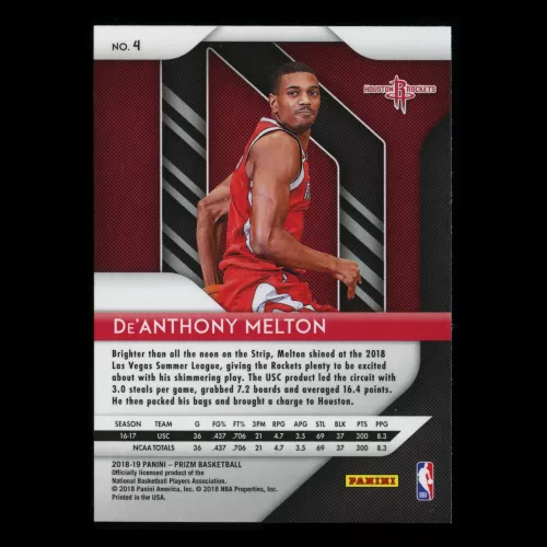 De'Anthony Melton RC 2018-19 Prizm Rookie Rockets