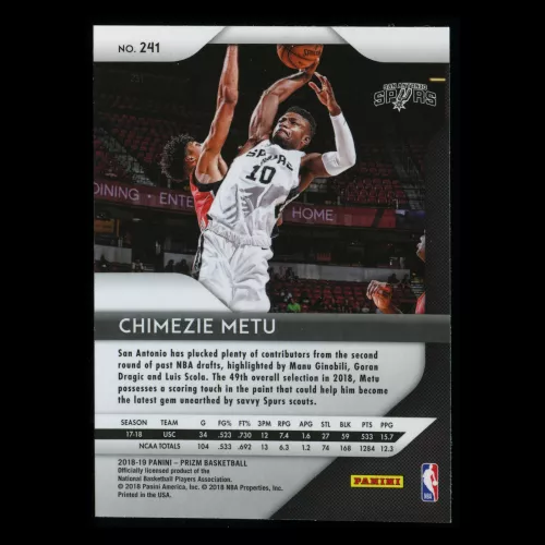 Chimezie Metu RC 2018-19 Prizm Rookie Spurs