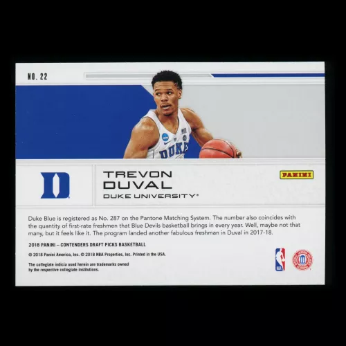 Trevon Duval RC 2018 Contenders Draft Picks Rookie School Colors Iowa Wolves