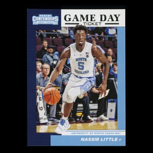 Nassir Little RC 2019 Contenders Draft Picks Rookie Game Day Ticket Tar Heels/Trail Blazers