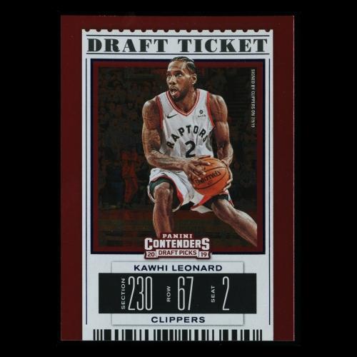 Kawhi Leonard 2019 Contenders Draft Picks Draft Ticket Blue Foil Clippers