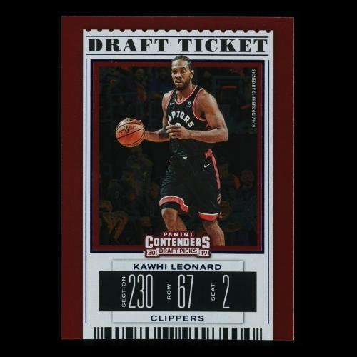 Kawhi Leonard 2019 Contenders Draft Picks Draft Ticket Blue Foil Clippers