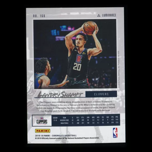 Landry Shamet RC 2018-19 Chronicles Luminance Rookie Clippers