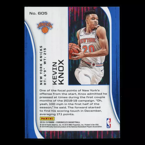 Kevin Knox RC 2018-19 Chronicles Rookie & Stars Knicks