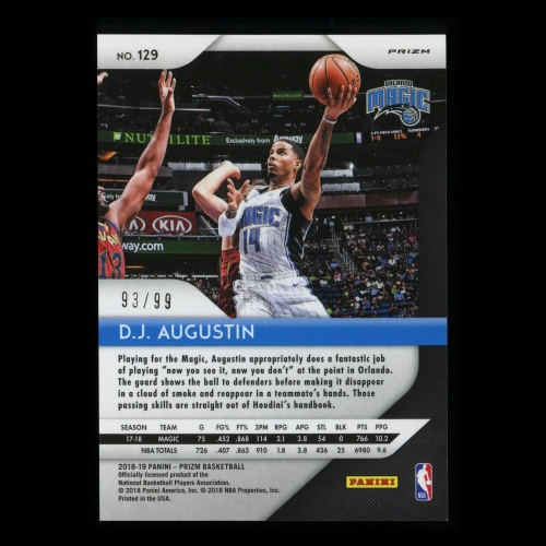 D.J. Augustin 2018-19 Prizm Blue Ice Magic 93/99