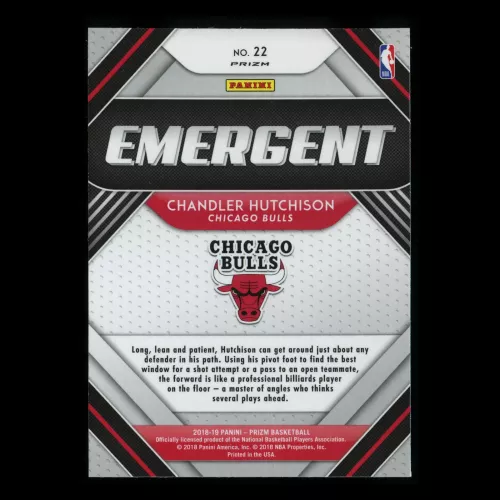 Chandler Hutchison RC 2018-19 Prizm Emergent Silver Bulls