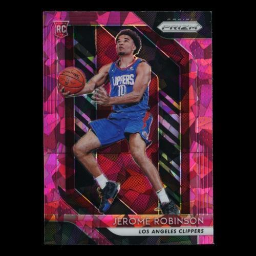 Jerome Robinson RC 2018-19 Prizm Pink Cracked Ice Rookie Clippers