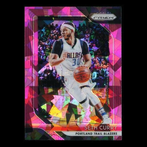 Seth Curry 2018-19 Prizm Pink Cracked Ice Trail Blazers