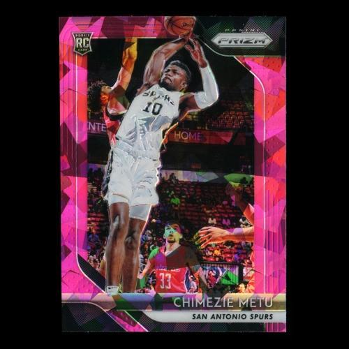 Chimezie Metu RC 2018-19 Prizm Pink Cracked Ice Rookie Spurs
