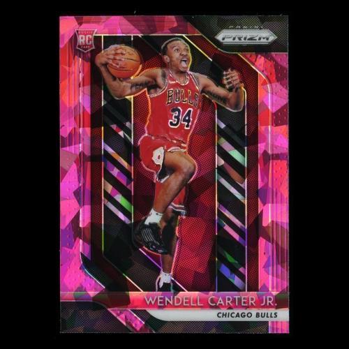 Wendell Carter Jr. RC 2018-19 Prizm Pink Cracked Ice Rookie Bulls