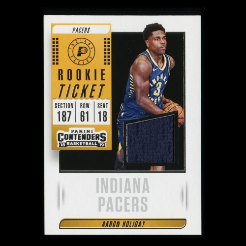 Aaron Holiday 2018-19 Contenders Rookie Ticket Swatches Pacers