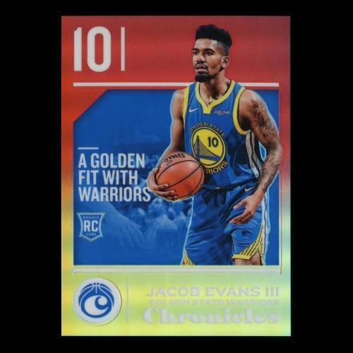 Jacob Evans III RC 2018-19 Chronicles Red Rookie Warriors 134/149