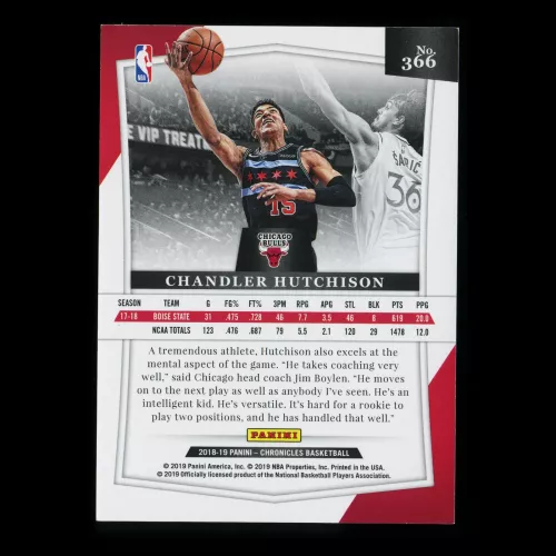 Chandler Hutchison RC 2019 Chronicles Rookie Bulls 037/249