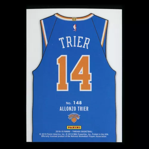 Allonzo Trier RC 2018-19 Threads Icon Jersey Rookie Knicks
