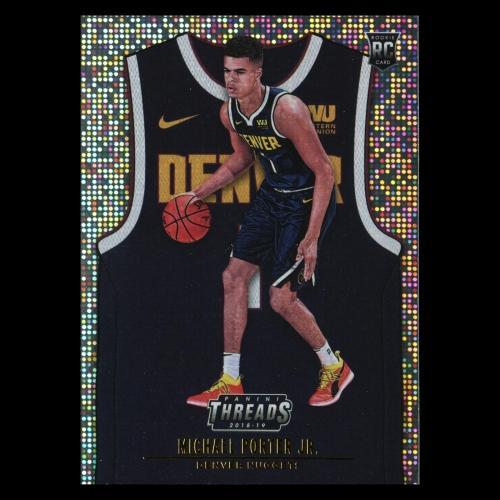 Michael Porter Jr. RC 2018-19 Threads Icon Jersey Dazzle Rookie Nuggets