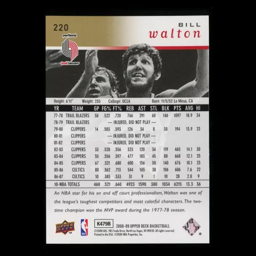Bill Walton 2008-09 Upper Deck Legends Trail Blazers