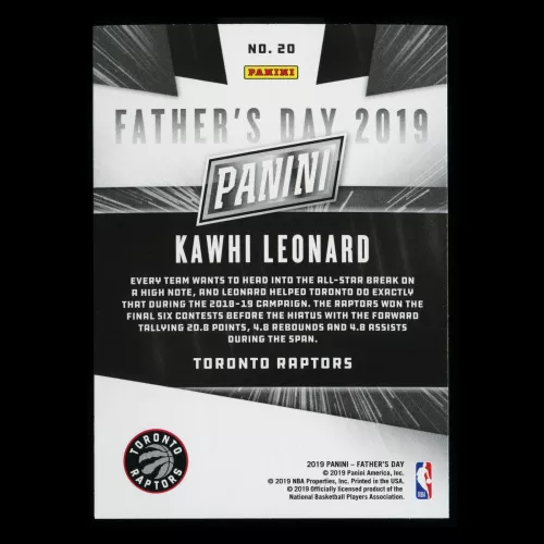 Kawhi Leonard 2019 Father's Day Raptors